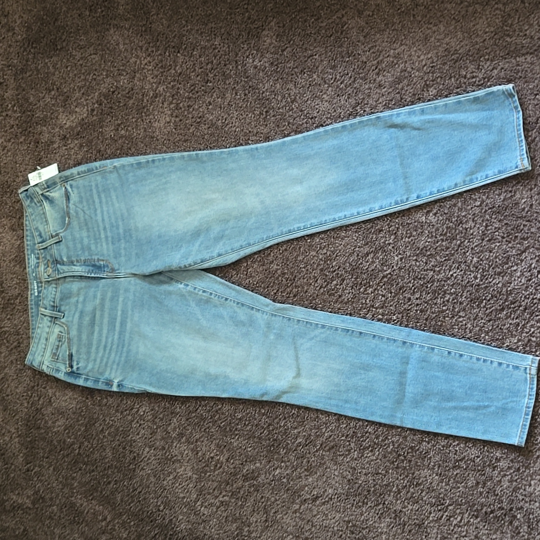 New Old Navy Light Blue Pop Icon Skinny High Rise Jeans 10